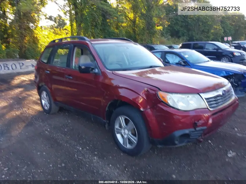 SUBARU FORESTER 2011, VIN JF2SHABC3BH752733