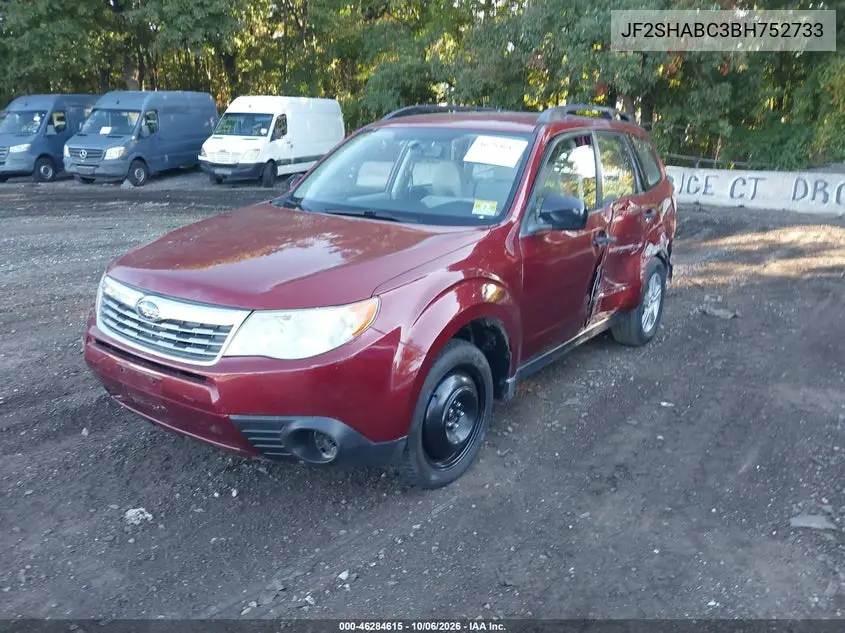 2011 SUBARU FORESTER VIN JF2SHABC3BH752733 — фото 2