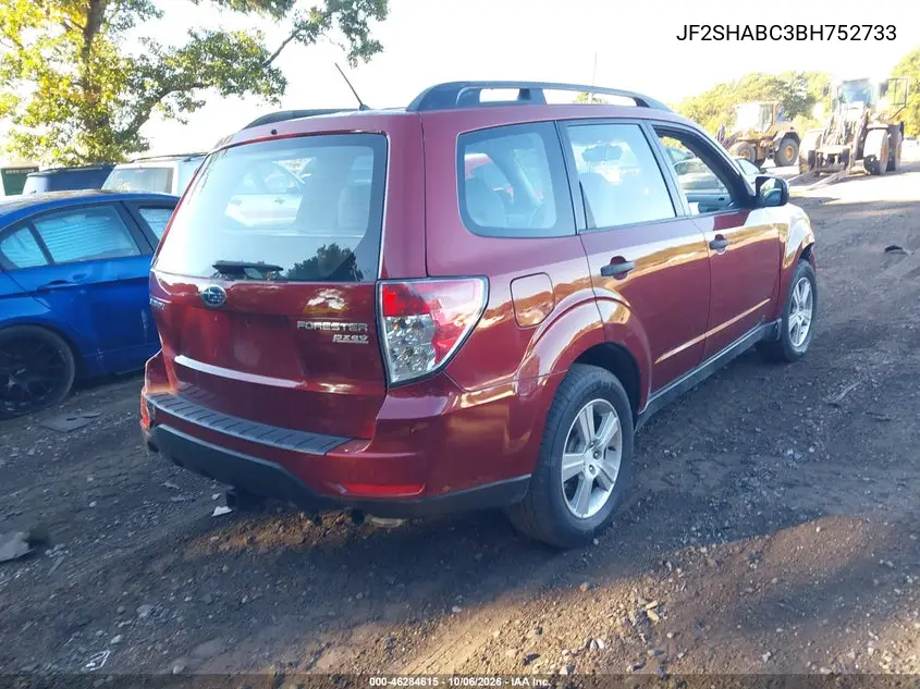 2011 SUBARU FORESTER VIN JF2SHABC3BH752733 — фото 4