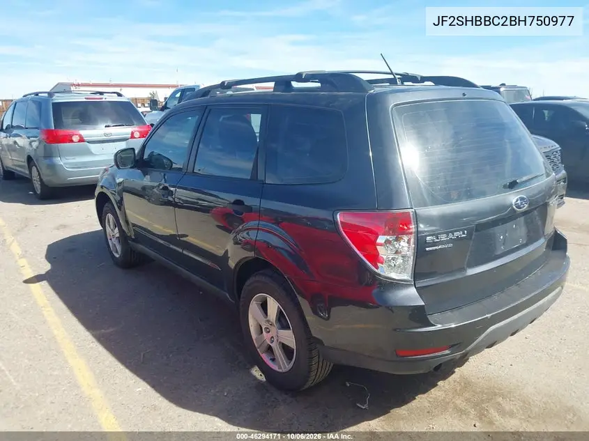 2011 SUBARU FORESTER VIN JF2SHBBC2BH750977 — фото 3