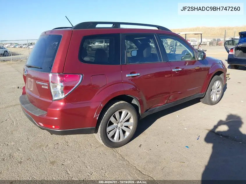 2011 SUBARU FORESTER VIN JF2SHADC9BH747260 — фото 4
