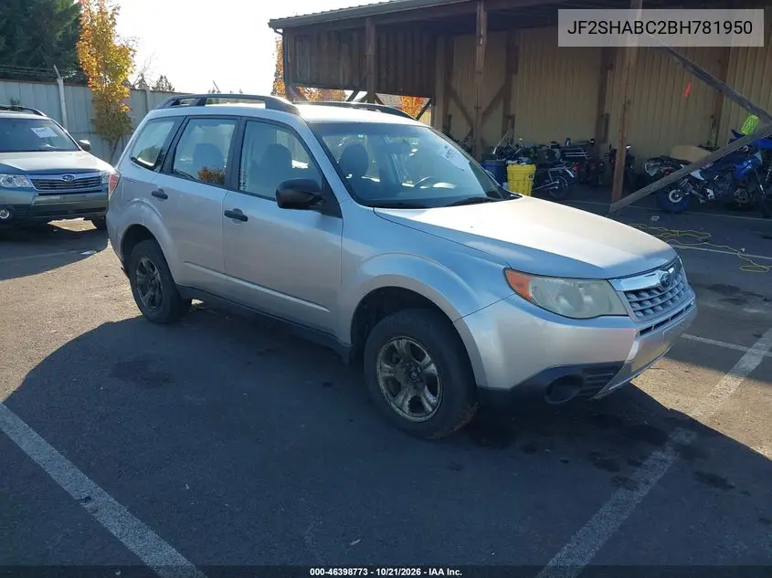 SUBARU FORESTER 2011, VIN JF2SHABC2BH781950