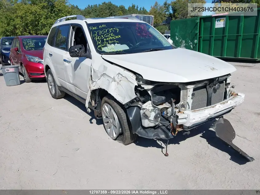 SUBARU FORESTER 2012, VIN JF2SHCDC1CH403676