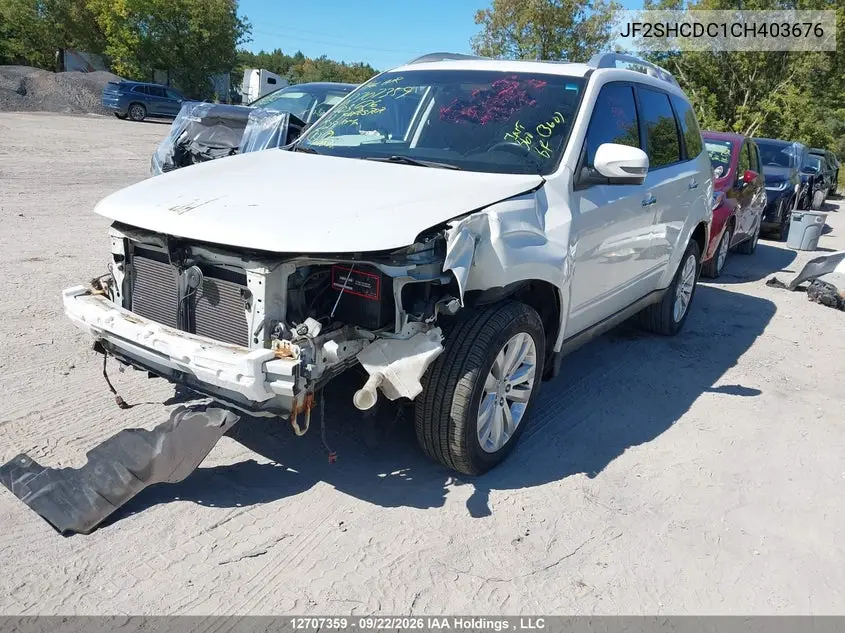2012 SUBARU FORESTER VIN JF2SHCDC1CH403676 — фото 2