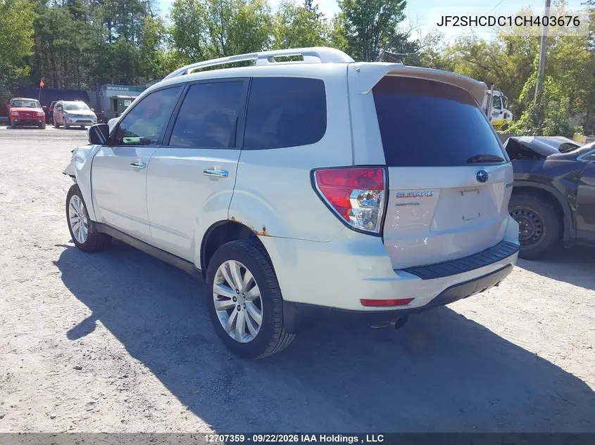 2012 SUBARU FORESTER VIN JF2SHCDC1CH403676 — фото 3