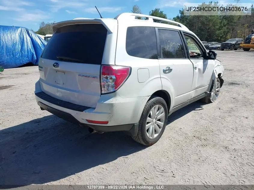 2012 SUBARU FORESTER VIN JF2SHCDC1CH403676 — фото 4
