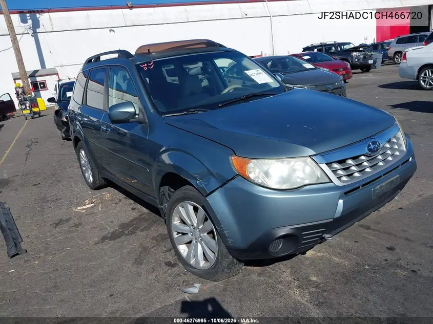 SUBARU FORESTER 2012, VIN JF2SHADC1CH466720