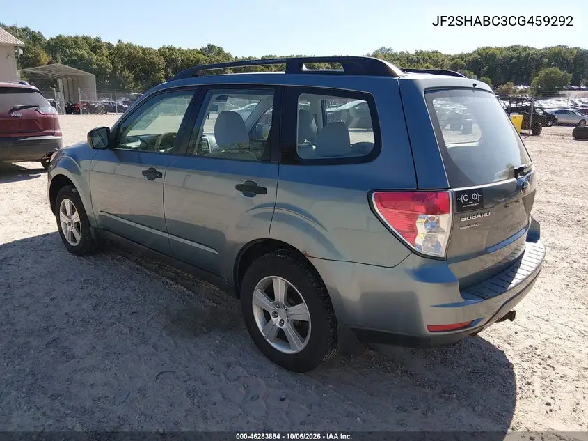 2012 SUBARU FORESTER VIN JF2SHABC3CG459292 — фото 3