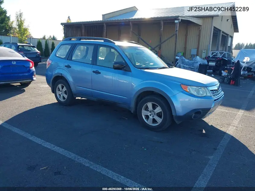 SUBARU FORESTER 2012, VIN JF2SHABC9CH452289