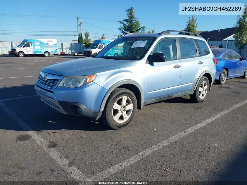 2012 SUBARU FORESTER VIN JF2SHABC9CH452289 — фото 2