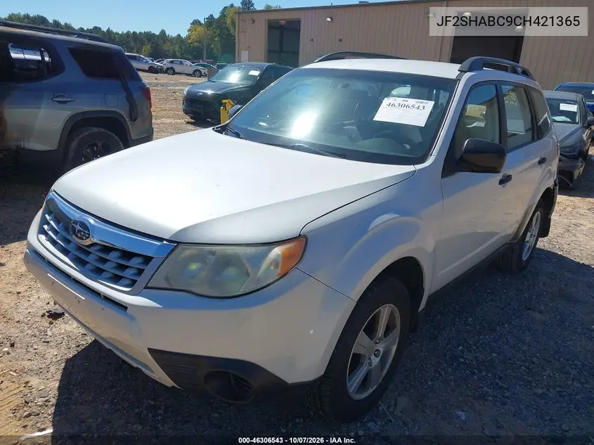 2012 SUBARU FORESTER VIN JF2SHABC9CH421365 — фото 2