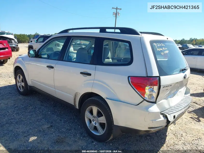 2012 SUBARU FORESTER VIN JF2SHABC9CH421365 — фото 3