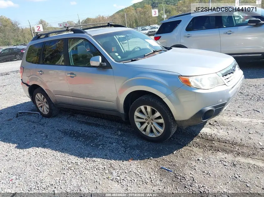 SUBARU FORESTER 2012, VIN JF2SHADC8CH441071