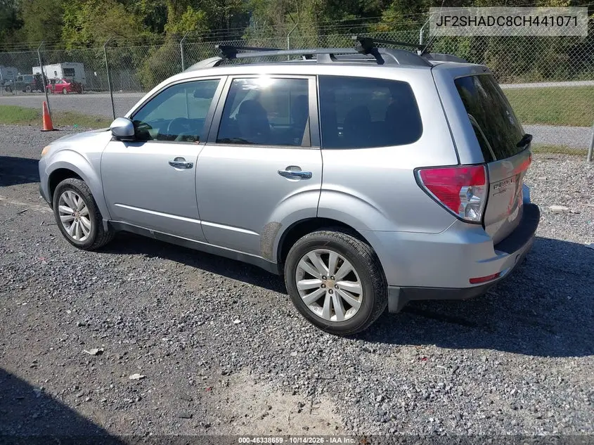 2012 SUBARU FORESTER VIN JF2SHADC8CH441071 — фото 3