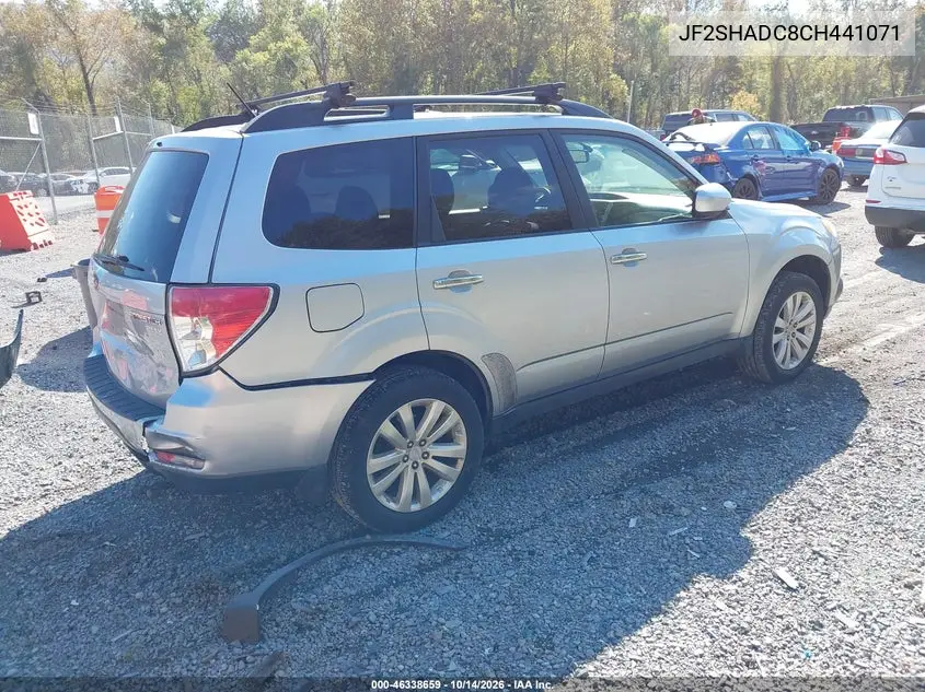 2012 SUBARU FORESTER VIN JF2SHADC8CH441071 — фото 4
