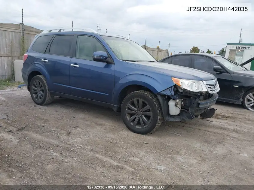 SUBARU FORESTER 2013, VIN JF2SHCDC2DH442035
