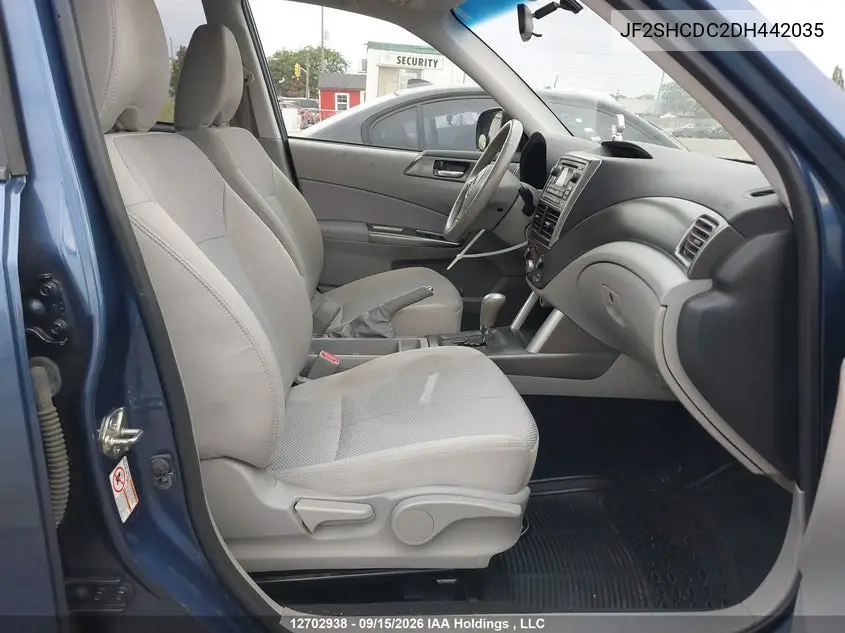 2013 SUBARU FORESTER VIN JF2SHCDC2DH442035 — фото 5