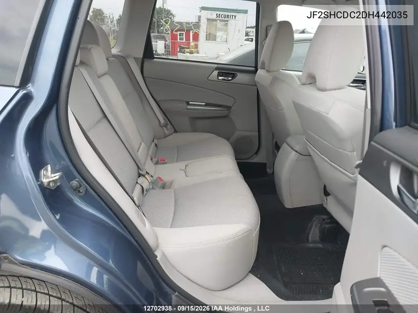 2013 SUBARU FORESTER VIN JF2SHCDC2DH442035 — фото 8