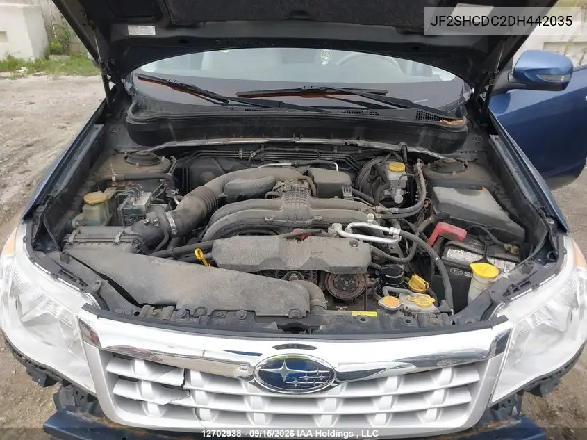 2013 SUBARU FORESTER VIN JF2SHCDC2DH442035 — фото 9