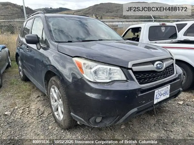 SUBARU FORESTER 2014, VIN JF2SJCBCXEH488172