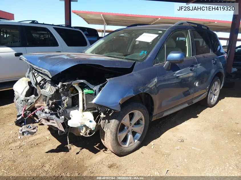 2014 SUBARU FORESTER VIN JF2SJAHC1EH419320 — фото 2