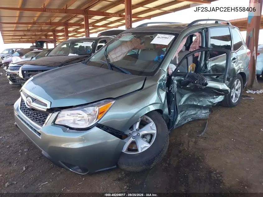 2014 SUBARU FORESTER VIN JF2SJAPC2EH558406 — фото 2