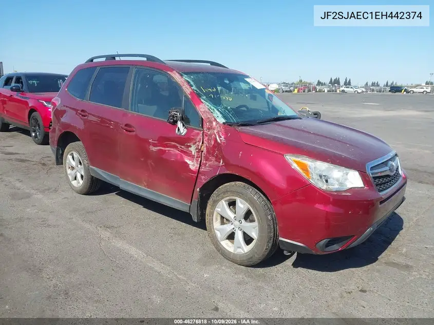 SUBARU FORESTER 2014, VIN JF2SJAEC1EH442374