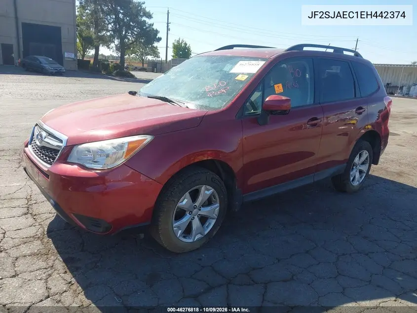 2014 SUBARU FORESTER VIN JF2SJAEC1EH442374 — фото 2