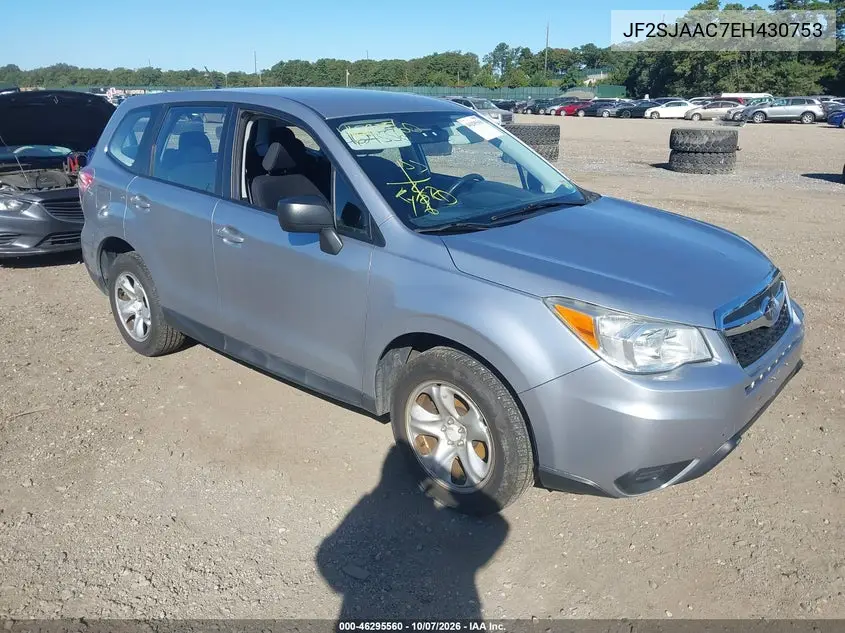 SUBARU FORESTER 2014, VIN JF2SJAAC7EH430753