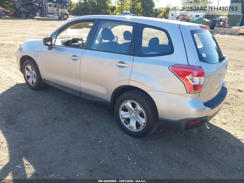 2014 SUBARU FORESTER VIN JF2SJAAC7EH430753 — фото 3