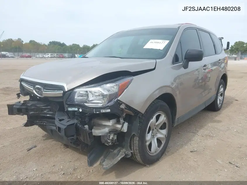 2014 SUBARU FORESTER VIN JF2SJAAC1EH480208 — фото 2