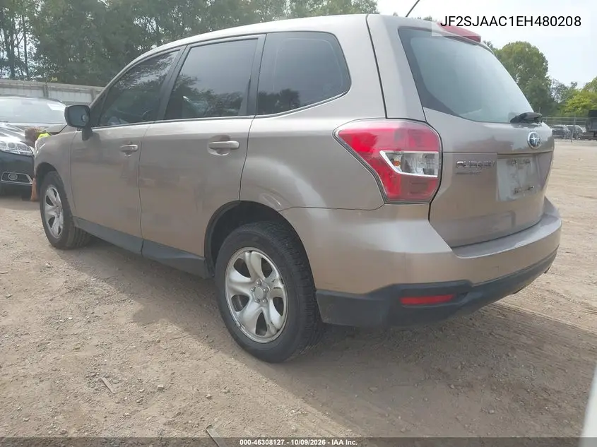 2014 SUBARU FORESTER VIN JF2SJAAC1EH480208 — фото 3