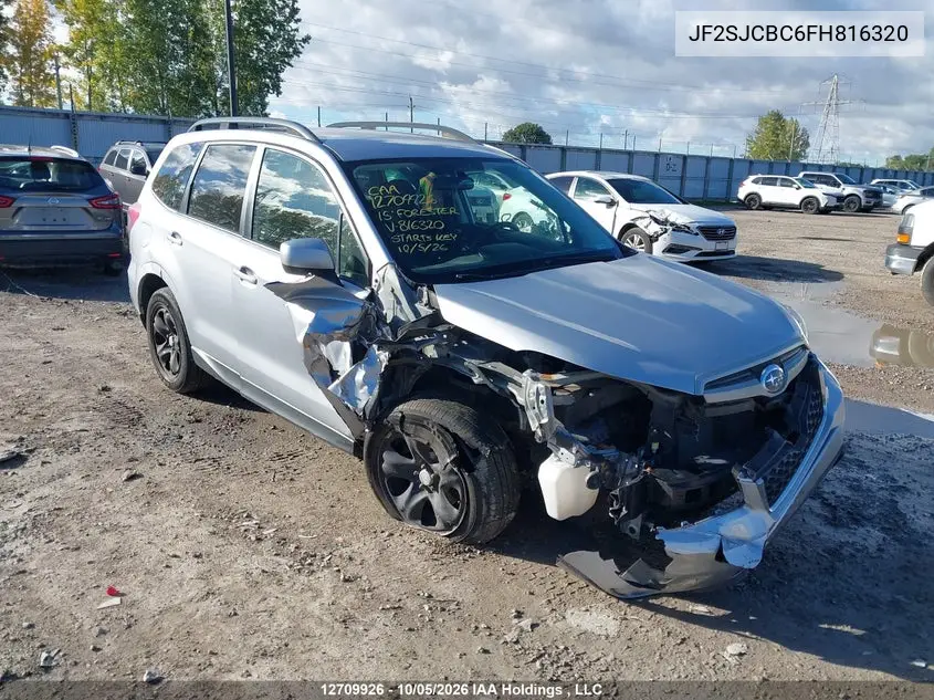 SUBARU FORESTER 2015, VIN JF2SJCBC6FH816320