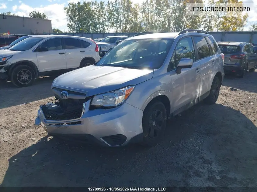 2015 SUBARU FORESTER VIN JF2SJCBC6FH816320 — фото 2
