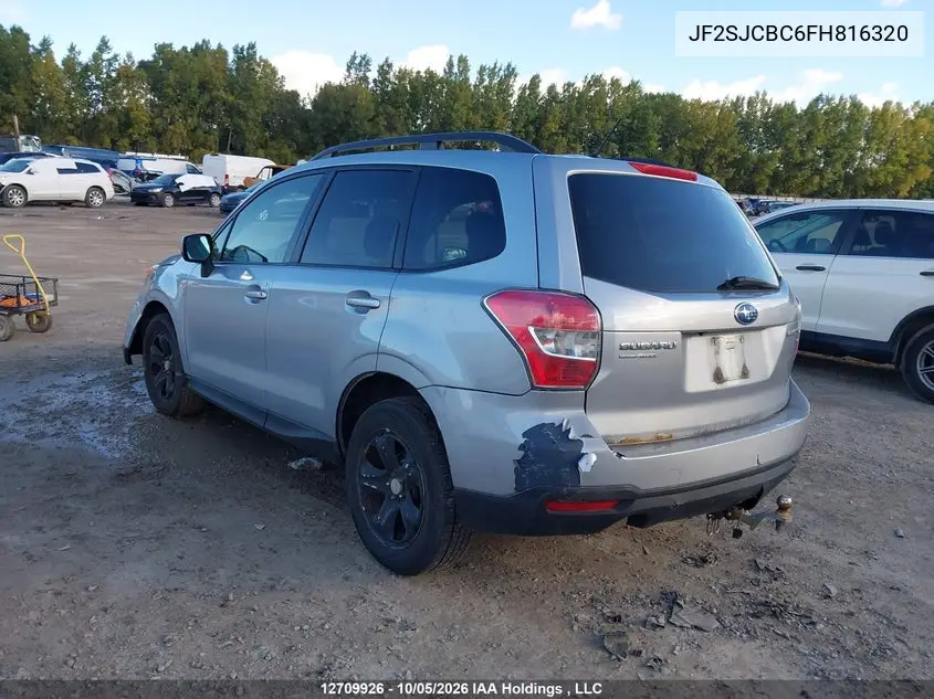 2015 SUBARU FORESTER VIN JF2SJCBC6FH816320 — фото 3