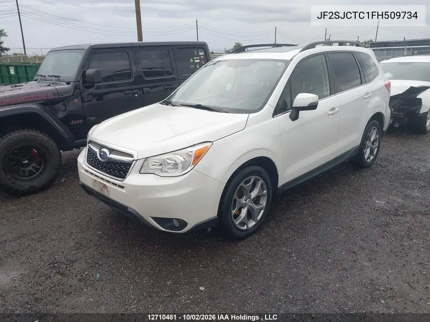 2015 SUBARU FORESTER VIN JF2SJCTC1FH509734 — фото 2
