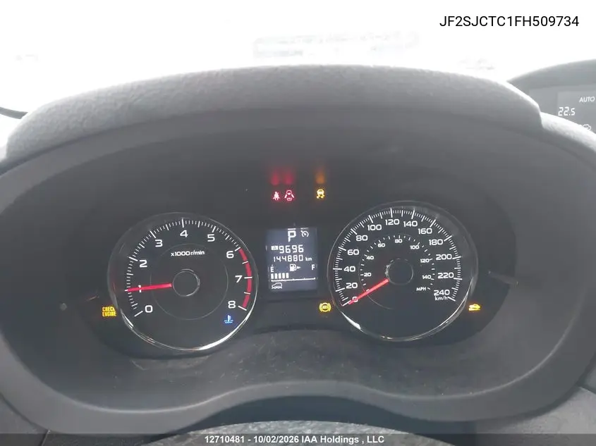 2015 SUBARU FORESTER VIN JF2SJCTC1FH509734 — фото 7