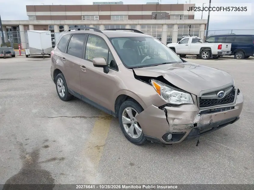 SUBARU FORESTER 2015, VIN JF2SJCCC0FH573635