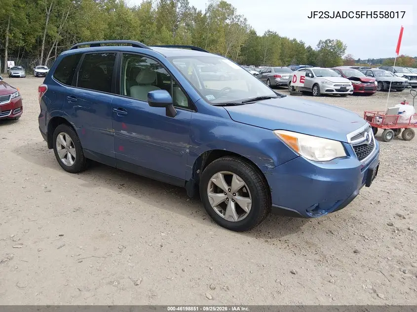 SUBARU FORESTER 2015, VIN JF2SJADC5FH558017