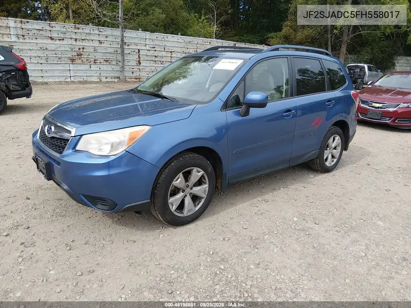 2015 SUBARU FORESTER VIN JF2SJADC5FH558017 — фото 2