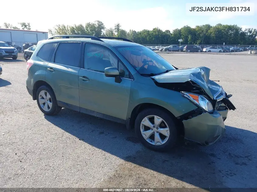 SUBARU FORESTER 2015, VIN JF2SJAKC3FH831734