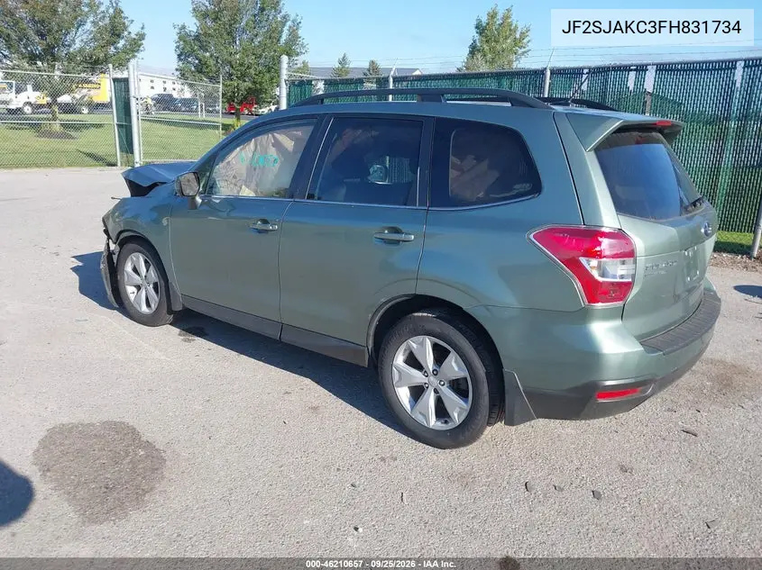 2015 SUBARU FORESTER VIN JF2SJAKC3FH831734 — фото 3