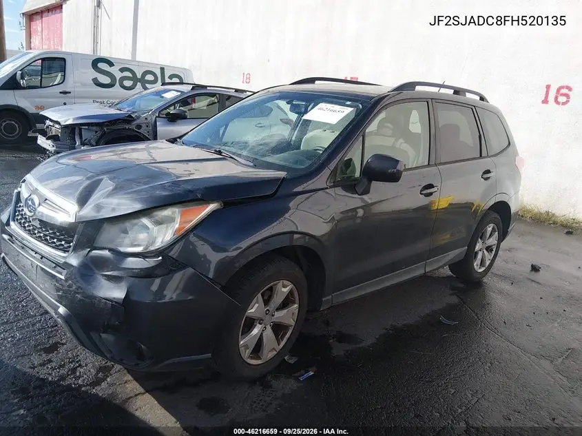 2015 SUBARU FORESTER VIN JF2SJADC8FH520135 — фото 2