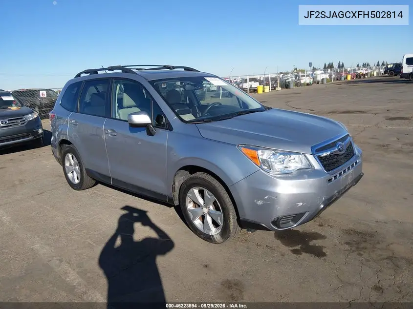 SUBARU FORESTER 2015, VIN JF2SJAGCXFH502814