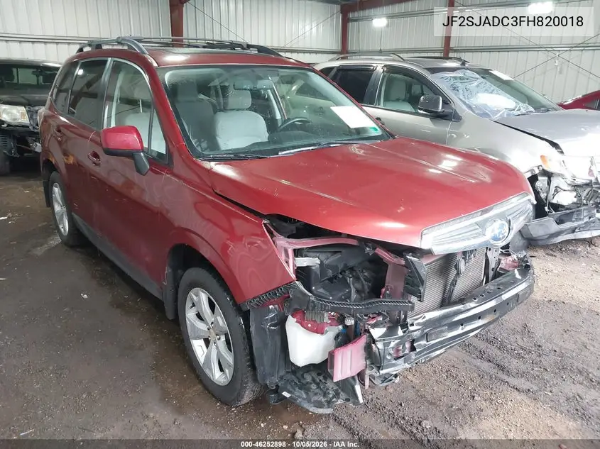 SUBARU FORESTER 2015, VIN JF2SJADC3FH820018