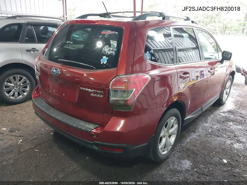 2015 SUBARU FORESTER VIN JF2SJADC3FH820018 — фото 4