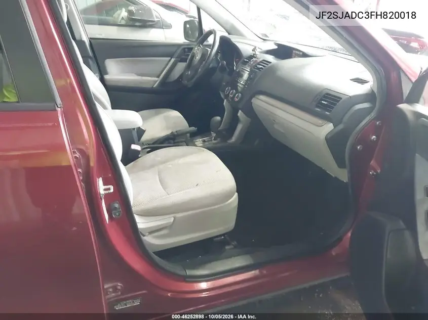 2015 SUBARU FORESTER VIN JF2SJADC3FH820018 — фото 5