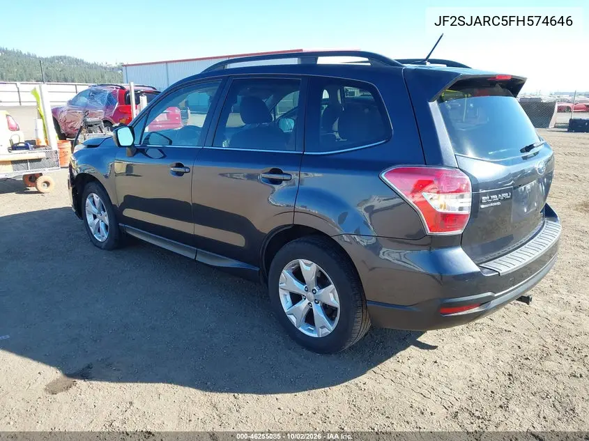2015 SUBARU FORESTER VIN JF2SJARC5FH574646 — фото 3