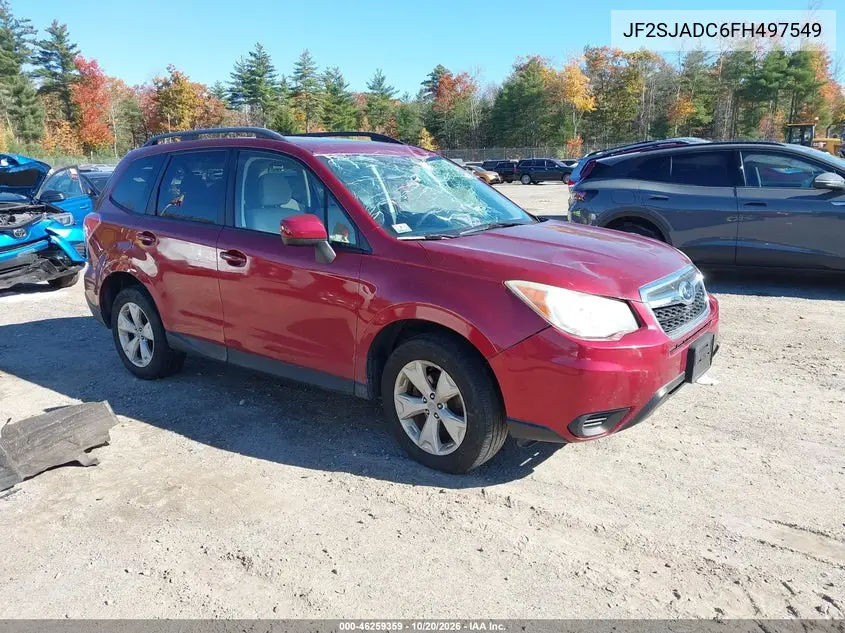 SUBARU FORESTER 2015, VIN JF2SJADC6FH497549