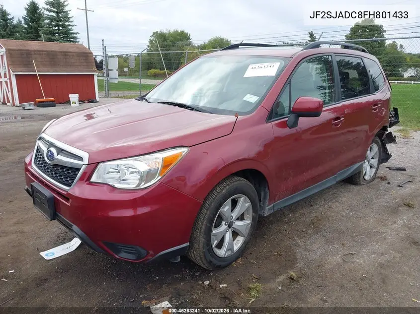 2015 SUBARU FORESTER VIN JF2SJADC8FH801433 — фото 2